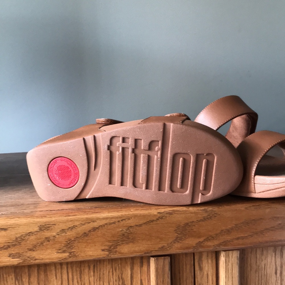 Womenโs Brown Slide Sandals with Dual Straps
